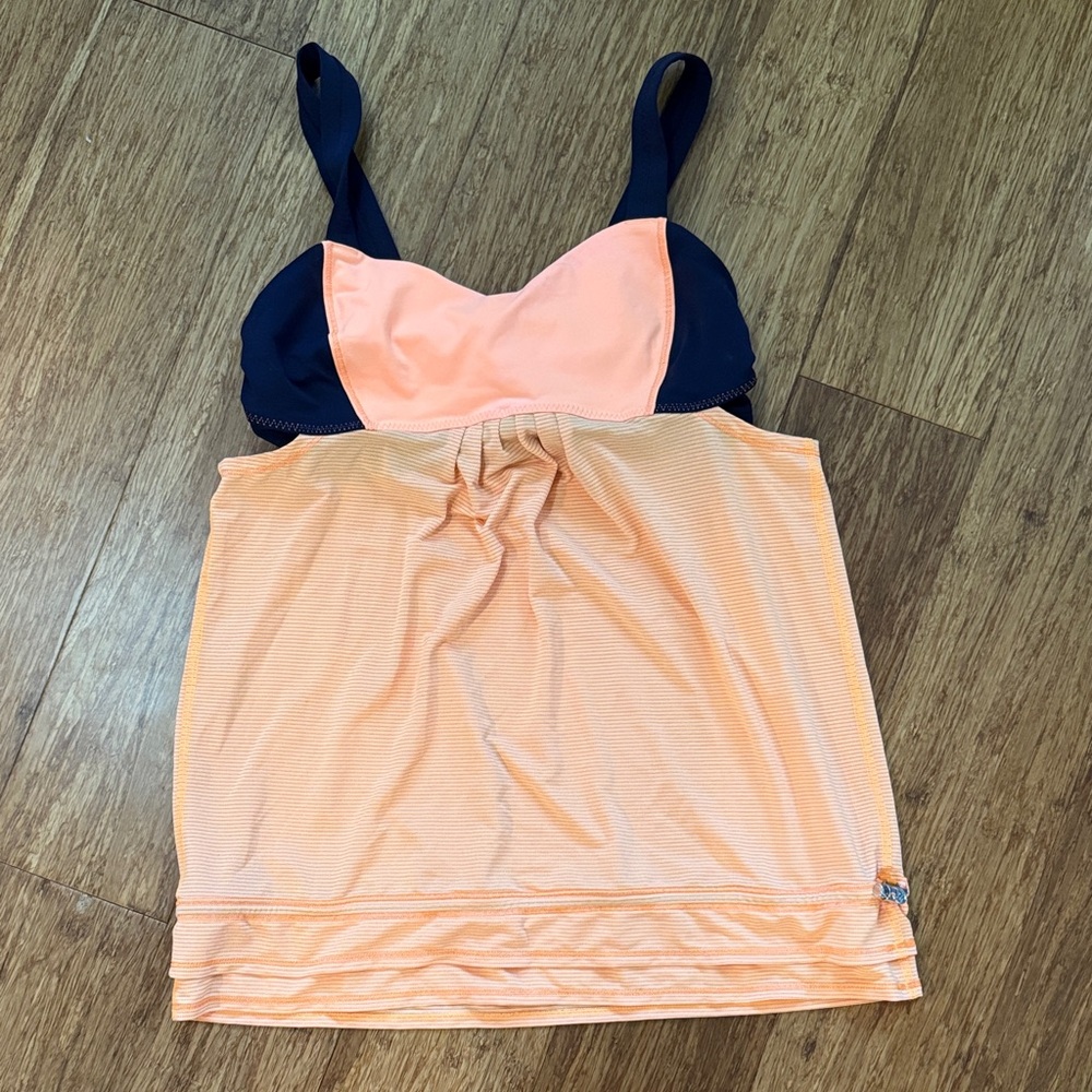 Lululemon Orange and Navy Tank Top